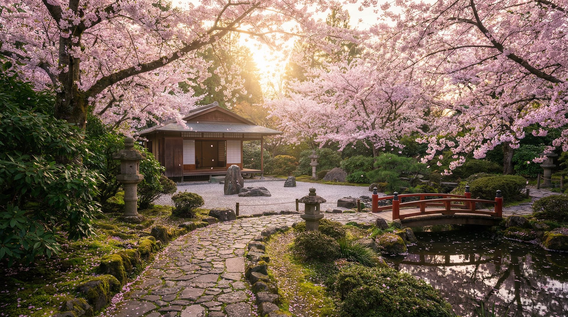 高清视频旅拍视频记录：樱花季日式庭院漫游记